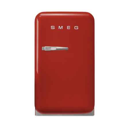 FAB5RRD5 Minibar 42 litres hauteur 71 5 à 73 cm classe énergétique D années '50 charnières droites rouge Smeg