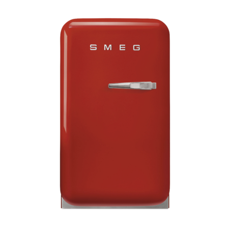 FAB5LRD5 Minibar 42 litres hauteur 71 5 à 73 cm classe énergétique D années '50 charnières gauches rouge Smeg