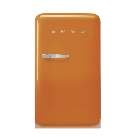 FAB10ROR5 Réfrigérateur/freezer 101 L + 13 L  hauteur 96 cm classe énergétique E+ années '50 charnières droites orange Smeg