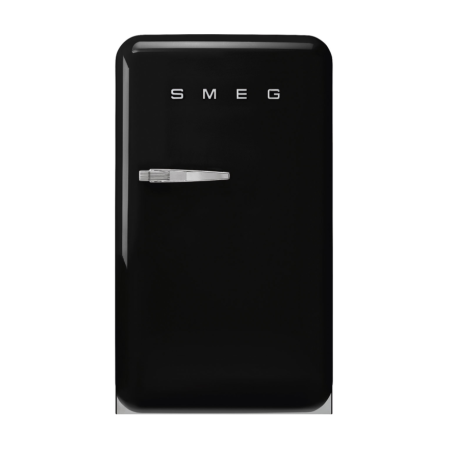 FAB10RBL5 Réfrigérateur/freezer 101 L + 13 L  hauteur 96 cm classe énergétique E+ années '50 charnières droites noir Smeg