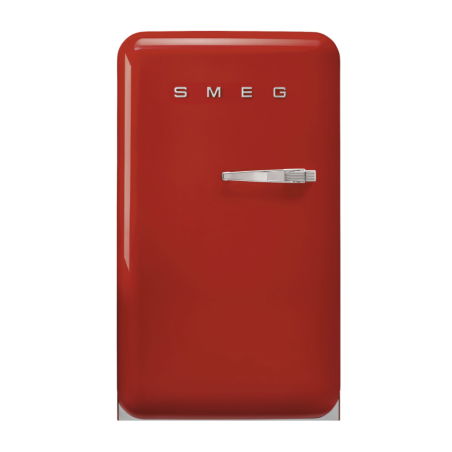 FAB10LRD5 Réfrigérateur/freezer 101 L + 13 L  hauteur 96 cm classe énergétique E+ années '50 charnières gauches rouge Smeg