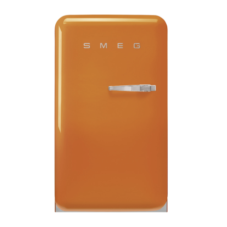 FAB10LOR5 Réfrigérateur/freezer 101 L + 13 L  hauteur 96 cm classe énergétique E+ années '50 charnières gauches orange Smeg