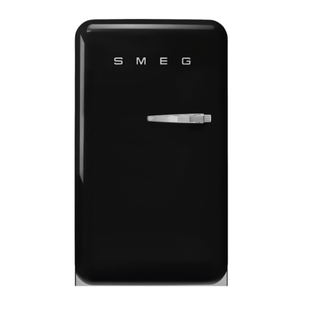 FAB10LBL5 Réfrigérateur/freezer 101 L + 13 L  hauteur 96 cm classe énergétique E+ années '50 charnières gauches noir Smeg